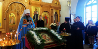 митрополит Исидор совершил Всенощное бдение в Казанском храме города Рудни - фото - 15 - Руднянский район